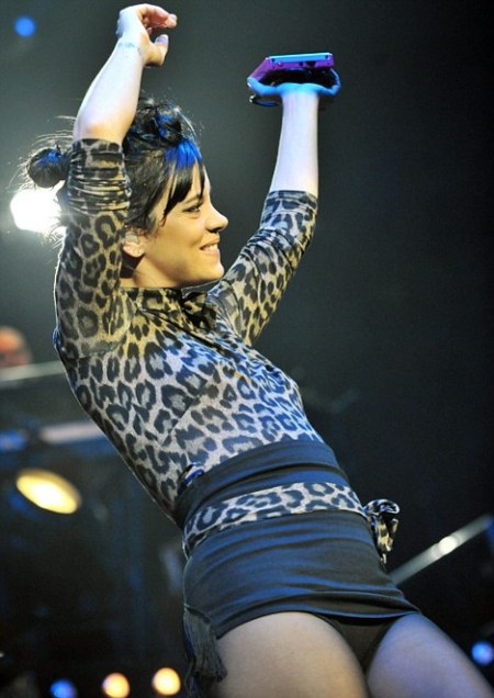 Lily Allen hits the stage in her underwear – again!